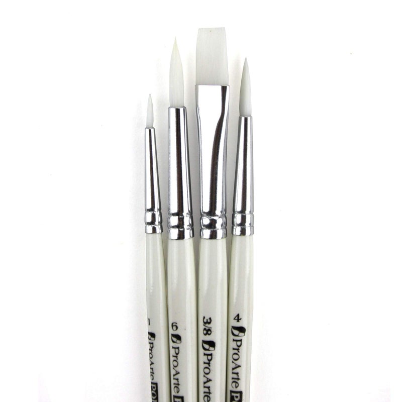 PROARTE Pro Arte : Polar : Brush Wallet Set of 4 : 1-4-6 Round & 3/8 Flat - Image 3